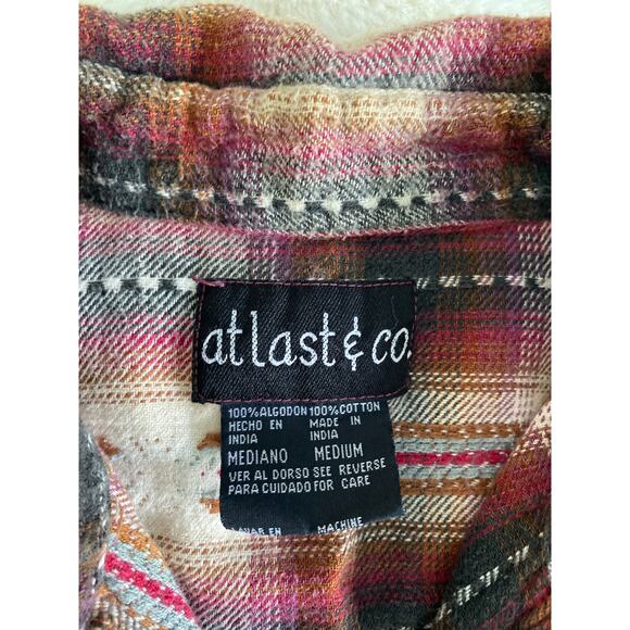 At Last & Co Southwest 100% Cotton Button Up Sz M‎ - Picture 6 of 8
